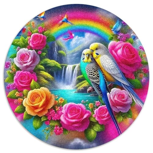 Papagei 1000 Teile Rundes Puzzle Kreatives Jigsaw Geschenk Puzzlespiele Für Erwachsene Und Kinder 1000pcs (67.5x67.5cm) von ZXOAWQX