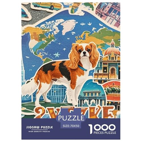 Papillon 1000 Teile Puzzles Süße Haustiere Puzzlespiele Klassisches Lernspiel Für Erwachsene Tolle Geschenkidee 70x50cm/1000pcs von ZXOAWQX