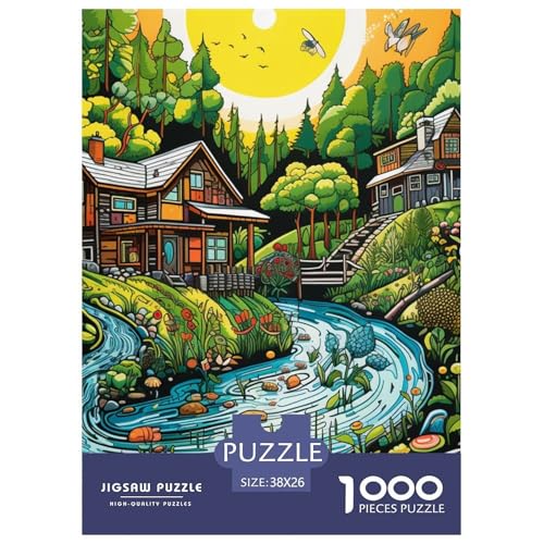 Paradies 1000 Teile Puzzles Dekoration Klassisches Lernspiel Für Erwachsene Tolle Geschenkidee 38x26cm/1000pcs von ZXOAWQX