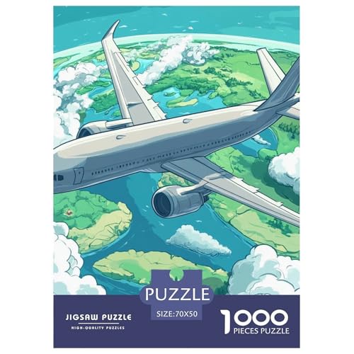 Passagierflugzeuge 1000 Teile Puzzles Clevere Lernspiel Herausforderung Spielzeug Für Erwachsene Und Kinder Ab 12 Jahren Tolle Geschenkidee 70x50cm/1000pcs von ZXOAWQX