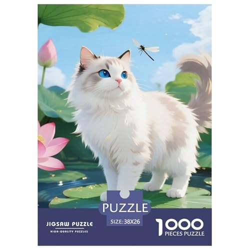 Persische Katze 1000 Teile Puzzles Süß Pets Puzzlespiele Klassisches Lernspiel Für Erwachsene Und Kinder Ab 12 Jahren Tolle Geschenkidee 38x26cm/1000pcs von ZXOAWQX