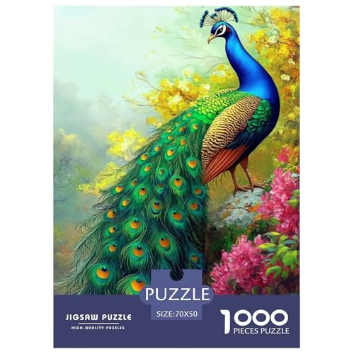 Pfauen 1000 Teile Puzzles Clevere Klassisches Lernspiel Für Erwachsene Tolle Geschenkidee 70x50cm/1000pcs von ZXOAWQX