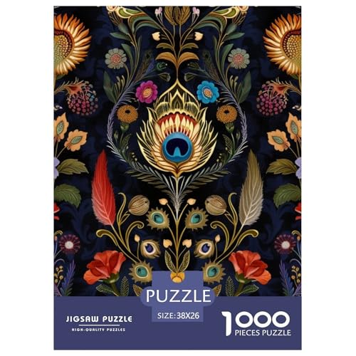 Pfauen 1000 Teile Puzzles Clevere Unmögliche Herausforderung Für Erwachsene Und Kinder Ab 12 Jahren Tolle Geschenkidee 38x26cm/1000pcs Pfauen 1000 Teile Puzzles Clevere Unmögliche Herausforderung Für Erwachsene Und Kinder Ab 12 Jahren Tolle Geschenkidee 38x26cm/1000pcs von ZXOAWQX