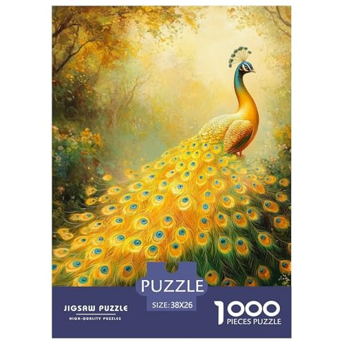 Pfauen 1000 Teile Puzzles Clevere Unmögliche Herausforderung Für Erwachsene Und Kinder Ab 12 Jahren Tolle Geschenkidee 38x26cm/1000pcs von ZXOAWQX