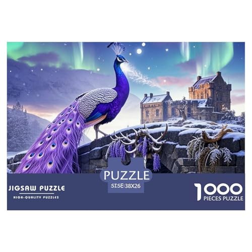 Pfauen 1000 Teile Puzzles Tier Clevere EIN Herausforderndes Für Erwachsene Und Kinder Ab 12 Jahren Tolle Geschenkidee 38x26cm/1000pcs Pfauen 1000 Teile Puzzles Tier Clevere EIN Herausforderndes Für Erwachsene Und Kinder Ab 12 Jahren Tolle Geschenkidee 38x26cm/1000pcs von ZXOAWQX