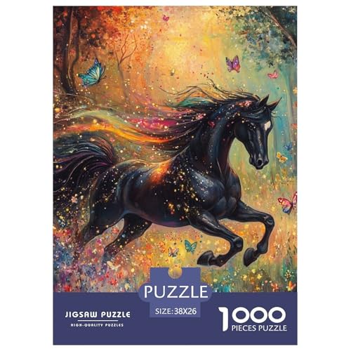Pferd 1000 Teile Puzzles DekoRatteion Lernspiel Herausforderung Spielzeug Für Die Ganze Familie Tolle Geschenkidee 38x26cm/1000pcs von ZXOAWQX