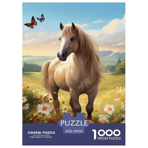 Pferd 1000 Teile Puzzles Puzzlespiele Klassisches Lernspiel Für Erwachsene Tolle Geschenkidee 70x50cm/1000pcs von ZXOAWQX