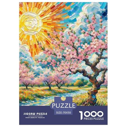 Pfirsichblüte 1000 Teile Puzzles Puzzlespiele EIN Herausforderndes Für Erwachsene Und Kinder Ab 12 Jahren Tolle Geschenkidee 70x50cm/1000pcs von ZXOAWQX