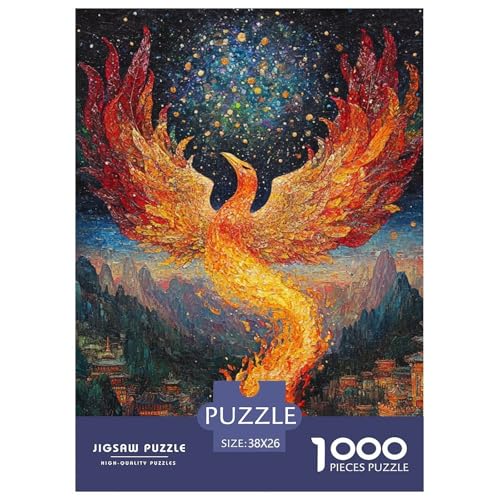 Phoenix 1000 Teile Puzzles DekoRatteion Lernspiel Herausforderung Spielzeug Für Erwachsene Und Kinder Ab 12 Jahren Tolle Geschenkidee 38x26cm/1000pcs von ZXOAWQX
