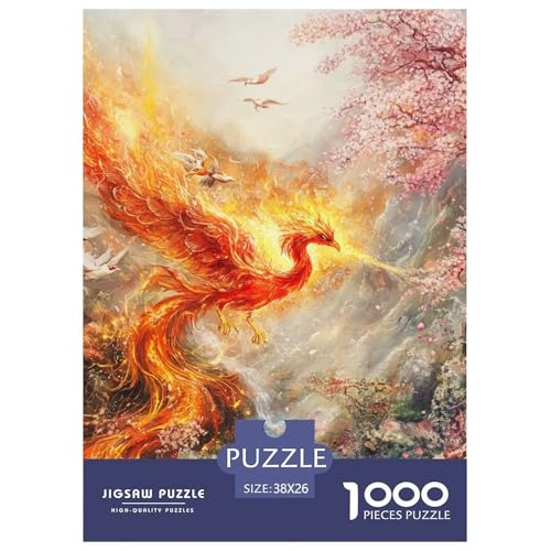 Phoenix 1000 Teile Puzzles Puzzlespiele Lernspiel Herausforderung Spielzeug Für Erwachsene Tolle Geschenkidee 38x26cm/1000pcs von ZXOAWQX