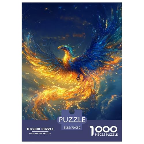 Phoenix 1000 Teile Puzzles Puzzlespiele Lernspiel Herausforderung Spielzeug Für Erwachsene Tolle Geschenkidee 70x50cm/1000pcs von ZXOAWQX