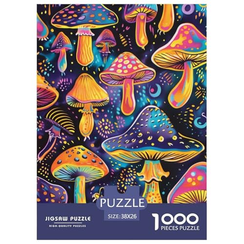 Pilze 1000 Teile Puzzles Puzzlespiele Lernspiel Herausforderung Spielzeug Für Die Ganze Familie Tolle Geschenkidee 38x26cm/1000pcs von ZXOAWQX