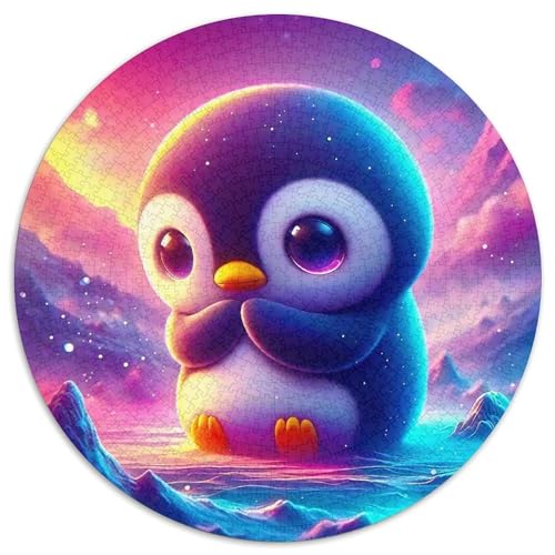 Pinguin 1000 Teile Rundes Puzzle Stressabbau Geschenk Unmögliches Spiel Für Erwachsene Und Kinder 1000pcs (67.5x67.5cm) von ZXOAWQX