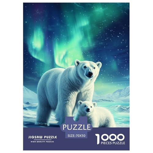 Polar Bären 1000 Teile Puzzles DekoRatteion Kreative Unterhaltung Für Erwachsene Und Kinder Ab 12 Jahren Tolle Geschenkidee 70x50cm/1000pcs Polar Bären 1000 Teile Puzzles DekoRatteion Kreative Unterhaltung Für Erwachsene Und Kinder Ab 12 Jahren Tolle Geschenkidee 70x50cm/1000pcs von ZXOAWQX