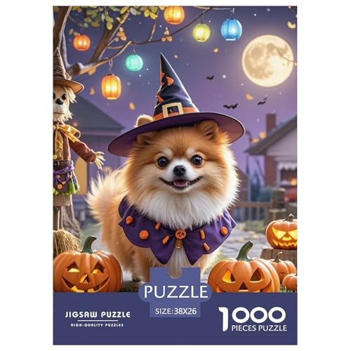 Pommern 1000 Teile Puzzles Hund Clevere Lernspiel Herausforderung Spielzeug Für Erwachsene Tolle Geschenkidee 38x26cm/1000pcs von ZXOAWQX