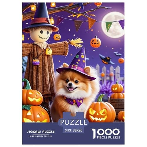 Pommern 1000 Teile Puzzles Hund Dekoration Klassisches Lernspiel Für Erwachsene Und Kinder Ab 12 Jahren Tolle Geschenkidee 38x26cm/1000pcs von ZXOAWQX