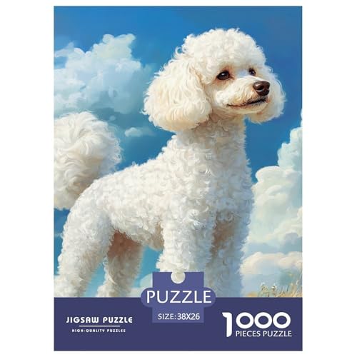 Poodle 1000 Teile Puzzles Puzzlespiele EIN Herausforderndes Für Erwachsene Und Kinder Ab 12 Jahren Tolle Geschenkidee 38x26cm/1000pcs von ZXOAWQX