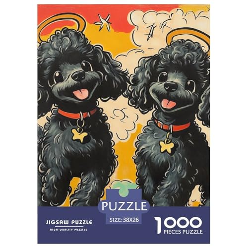 Poodle 1000 Teile Puzzles Puzzlespiele EIN Herausforderndes Für Erwachsene Und Kinder Ab 12 Jahren Tolle Geschenkidee 38x26cm/1000pcs von ZXOAWQX