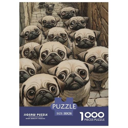 Pug 1000 Teile Puzzles Clevere Lernspiel Herausforderung Spielzeug Für Erwachsene Tolle Geschenkidee 38x26cm/1000pcs Pug 1000 Teile Puzzles Clevere Lernspiel Herausforderung Spielzeug Für Erwachsene Tolle Geschenkidee 38x26cm/1000pcs von ZXOAWQX