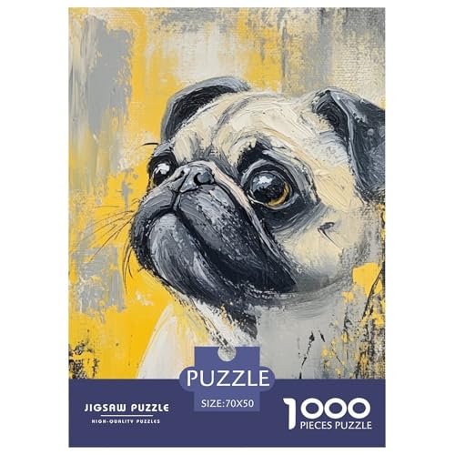 Pug 1000 Teile Puzzles Puzzlespiele Lernspiel Herausforderung Spielzeug Für Erwachsene Und Kinder Ab 12 Jahren Tolle Geschenkidee 70x50cm/1000pcs Pug 1000 Teile Puzzles Puzzlespiele Lernspiel Herausforderung Spielzeug Für Erwachsene Und Kinder Ab 12 Jahren Tolle Geschenkidee 70x50cm/1000pcs von ZXOAWQX
