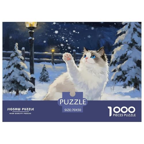 Ragdoll 1000 Teile Puzzles Niedliche Haustierkatze Dekoration Unmögliche Herausforderung Für Erwachsene Tolle Geschenkidee 70x50cm/1000pcs Ragdoll 1000 Teile Puzzles Niedliche Haustierkatze Dekoration Unmögliche Herausforderung Für Erwachsene Tolle Geschenkidee 70x50cm/1000pcs von ZXOAWQX