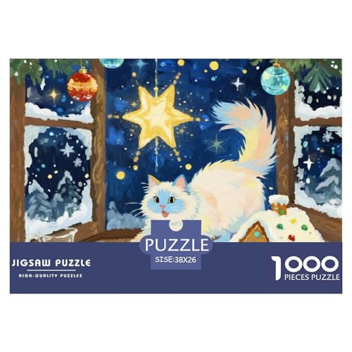 Ragdoll 1000 Teile Puzzles Niedliche Haustierkatze Puzzlespiele Lernspiel Herausforderung Spielzeug Für Erwachsene Tolle Geschenkidee 38x26cm/1000pcs von ZXOAWQX