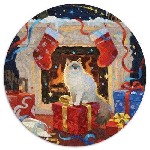 Ragdoll 1000 Teile Rundes Puzzle Kreatives Haustier Katze Geschenk EIN Herausforderndes Für Erwachsene Und Kinder 1000pcs (67.5x67.5cm) von ZXOAWQX
