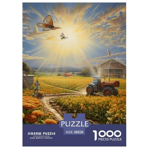 Ranchen 1000 Teile Puzzles Puzzlespiele Kreative Unterhaltung Für Erwachsene Und Kinder Ab 12 Jahren Tolle Geschenkidee 38x26cm/1000pcs von ZXOAWQX