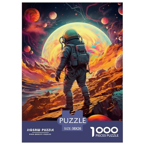 RaumAstronaut 1000 Teile Puzzles Clevere Unmögliche Herausforderung Für Erwachsene Und Kinder Ab 12 Jahren Tolle Geschenkidee 38x26cm/1000pcs von ZXOAWQX