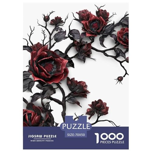 Rose 1000 Teile Puzzles Puzzlespiele Kreative Unterhaltung Für Die Ganze Familie Tolle Geschenkidee 70x50cm/1000pcs von ZXOAWQX