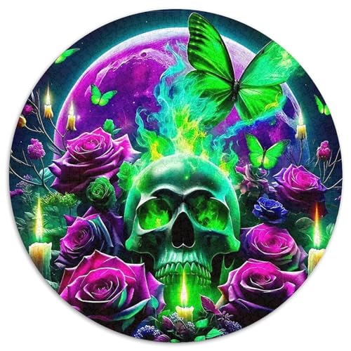 Rose 1000 Teile Rundes Puzzle Kreatives Geschenk Erwachsene Anspruchsvoll Für Die Ganze Familie 1000pcs (67.5x67.5cm) von ZXOAWQX