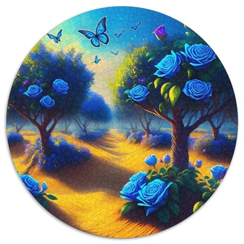 Rose 1000 Teile Rundes Puzzle Kreatives Geschenk Unmögliches Spiel Für Die Ganze Familie 1000pcs (67.5x67.5cm) von ZXOAWQX