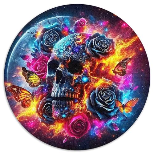 Rose 1000 Teile Rundes Puzzle Kreatives Geschenk Unmögliches Spiel Für Erwachsene Und Kinder 1000pcs (67.5x67.5cm) von ZXOAWQX