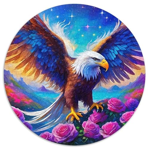 Rose 1000 Teile Rundes Puzzle Stressabbau Geschenk Unmögliches Spiel Für Erwachsene Und Kinder 1000pcs (67.5x67.5cm) von ZXOAWQX