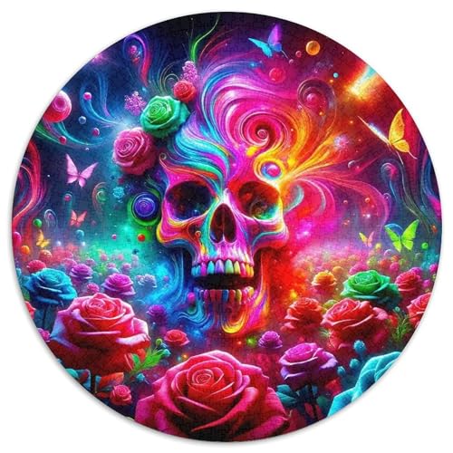 Rose 1000 Teile Rundes Puzzle Stressabbau Jigsaw Geschenk Anspruchsvoll Für Erwachsene Und Kinder 1000pcs (67.5x67.5cm) von ZXOAWQX