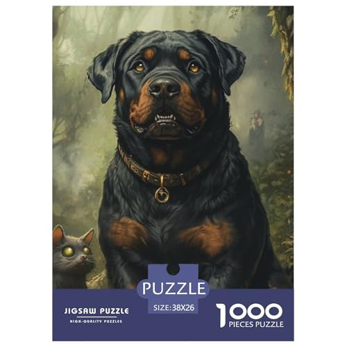 Rottweiler 1000 Teile Puzzles DekoRatteion Unmögliche Herausforderung Für Erwachsene Und Kinder Ab 12 Jahren Tolle Geschenkidee 38x26cm/1000pcs Rottweiler 1000 Teile Puzzles DekoRatteion Unmögliche Herausforderung Für Erwachsene Und Kinder Ab 12 Jahren Tolle Geschenkidee 38x26cm/1000pcs von ZXOAWQX