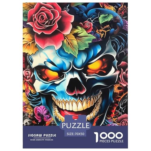 Schädel 1000 Teile Puzzles Classic Lernspiel Herausforderung Spielzeug Für Erwachsene Tolle Geschenkidee 70x50cm/1000pcs Schädel 1000 Teile Puzzles Classic Lernspiel Herausforderung Spielzeug Für Erwachsene Tolle Geschenkidee 70x50cm/1000pcs von ZXOAWQX