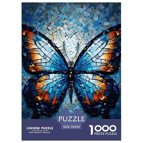 Schmetterling 1000 Teile Puzzles Clevere EIN Herausforderndes Für Erwachsene Und Kinder Ab 12 Jahren Tolle Geschenkidee 70x50cm/1000pcs von ZXOAWQX