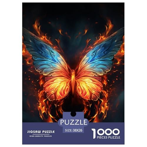Schmetterling 1000 Teile Puzzles DekoRatteion Lernspiel Herausforderung Spielzeug Für Erwachsene Tolle Geschenkidee 38x26cm/1000pcs von ZXOAWQX