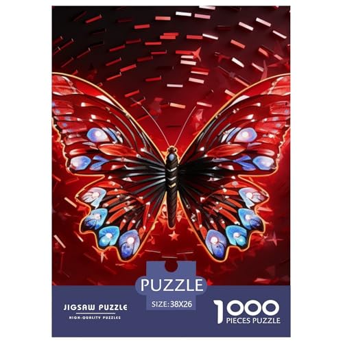 Schmetterling 1000 Teile Puzzles Puzzlespiele Lernspiel Herausforderung Spielzeug Für Erwachsene Und Kinder Ab 12 Jahren Tolle Geschenkidee 38x26cm/1000pcs von ZXOAWQX