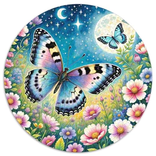 Schmetterling 1000 Teile Rundes Puzzle Stressabbau Insekten Geschenk Unmögliches Spiel Für Die Ganze Familie 1000pcs (67.5x67.5cm) von ZXOAWQX