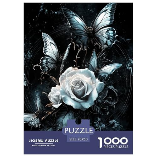 Schmetterling und Rose 1000 Teile Puzzles Dekoration Lernspiel Herausforderung Spielzeug Für Die Ganze Familie Tolle Geschenkidee 70x50cm/1000pcs Schmetterling und Rose 1000 Teile Puzzles Dekoration Lernspiel Herausforderung Spielzeug Für Die Ganze Familie Tolle Geschenkidee 70x50cm/1000pcs von ZXOAWQX