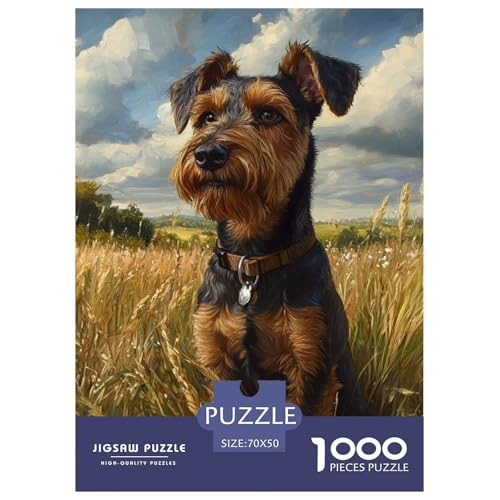 Schnauzer 1000 Teile Puzzles Puzzlespiele Klassisches Lernspiel Für Erwachsene Und Kinder Ab 12 Jahren Tolle Geschenkidee 70x50cm/1000pcs von ZXOAWQX