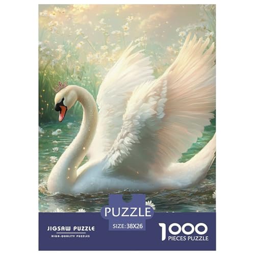 Schwan 1000 Teile Puzzles Classic Unmögliche Herausforderung Für Erwachsene Und Kinder Ab 12 Jahren Tolle Geschenkidee 38x26cm/1000pcs von ZXOAWQX