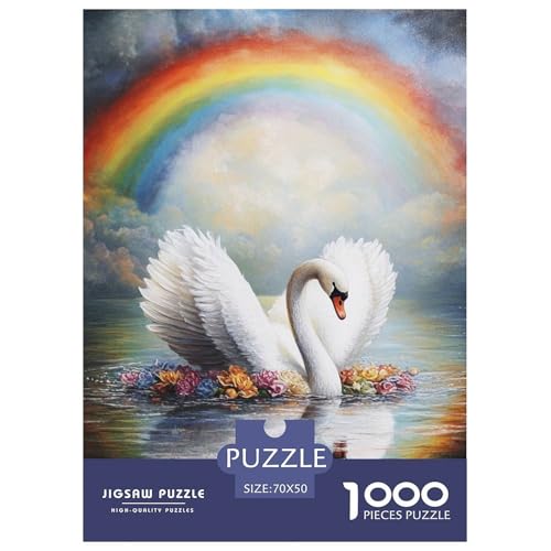 Schwan 1000 Teile Puzzles Clevere Klassisches Lernspiel Für Erwachsene Tolle Geschenkidee 70x50cm/1000pcs von ZXOAWQX