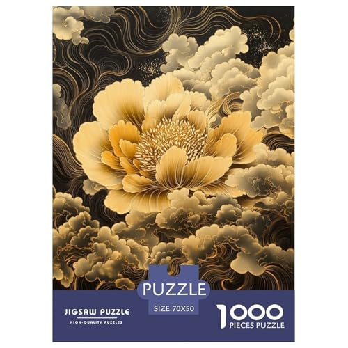 Schwarze Goldblume 1000 Teile Puzzles Clevere Lernspiel Herausforderung Spielzeug Für Erwachsene Und Kinder Ab 12 Jahren Tolle Geschenkidee 70x50cm/1000pcs Schwarze Goldblume 1000 Teile Puzzles Clevere Lernspiel Herausforderung Spielzeug Für Erwachsene Und Kinder Ab 12 Jahren Tolle Geschenkidee 70x50cm/1000pcs von ZXOAWQX