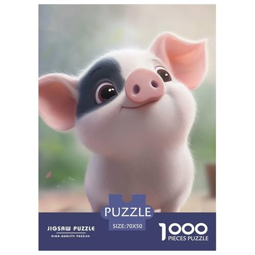 Schweinlet 1000 Teile Puzzles Clevere Lernspiel Herausforderung Spielzeug Für Erwachsene Tolle Geschenkidee 70x50cm/1000pcs von ZXOAWQX