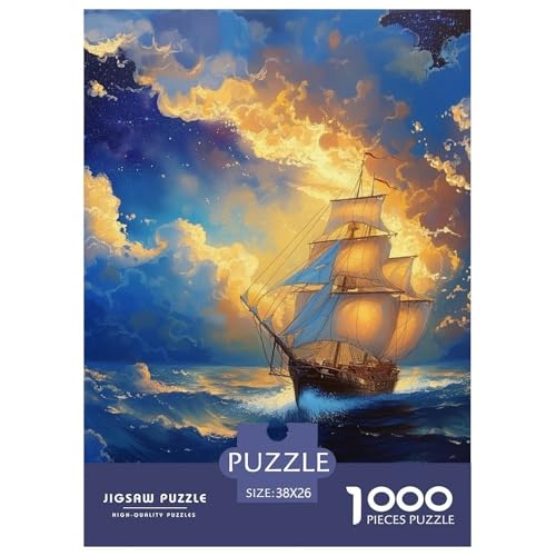Segelboot 1000 Teile Puzzles Classic Lernspiel Herausforderung Spielzeug Für Erwachsene Tolle Geschenkidee 38x26cm/1000pcs von ZXOAWQX