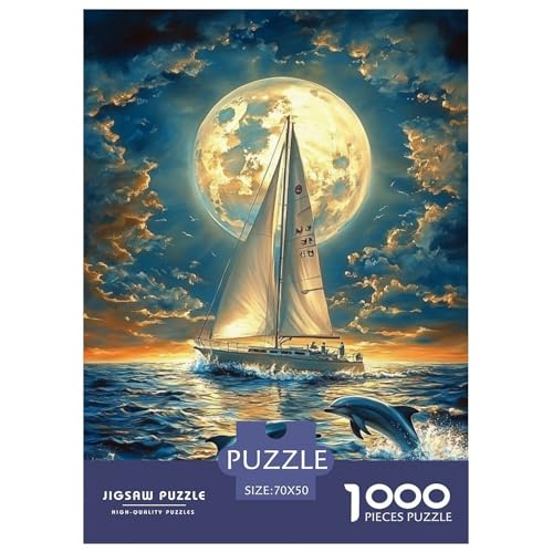 Segelboot 1000 Teile Puzzles Clevere Klassisches Lernspiel Für Erwachsene Und Kinder Ab 12 Jahren Tolle Geschenkidee 70x50cm/1000pcs von ZXOAWQX