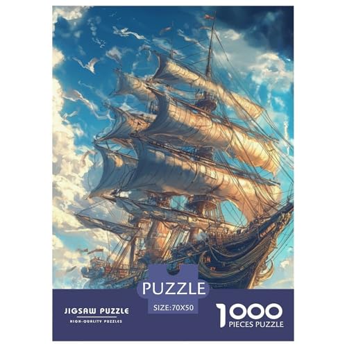 Segelboot 1000 Teile Puzzles Clevere Lernspiel Herausforderung Spielzeug Für Erwachsene Tolle Geschenkidee 70x50cm/1000pcs von ZXOAWQX
